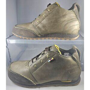 The North Face Mens Leather Casual Shoes Size 7 Olive Green